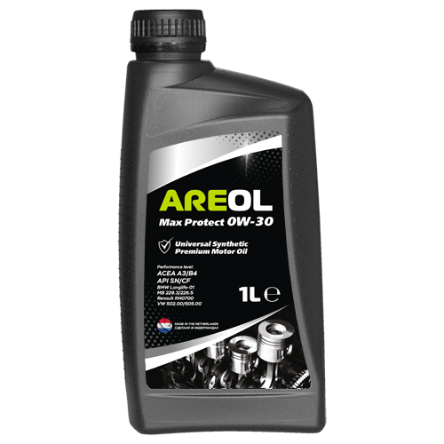 фото Синтетическое моторное масло areol max protect 0w-30, 5 л