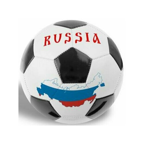 фото Мяч футбольный россия пвх 1 слой, размер 5, камера резиновая, машинная сшивка симбат sc-1pvc300-rus-4