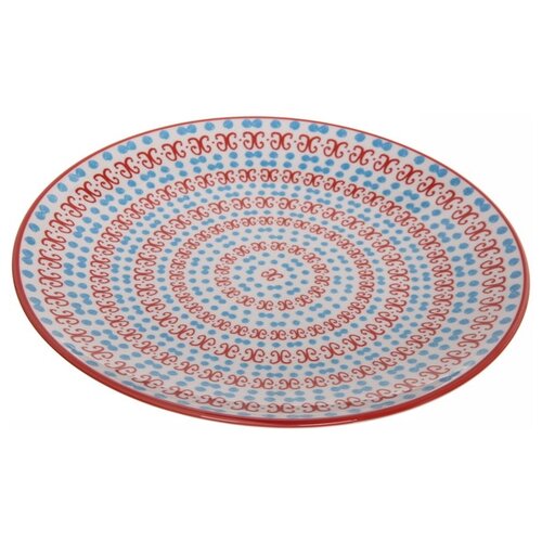 фото Florento тарелка ясмин 26.5см голубой/красный