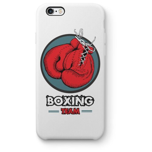 фото Чехол для iphone 6/6s "boxing team", белый exsport