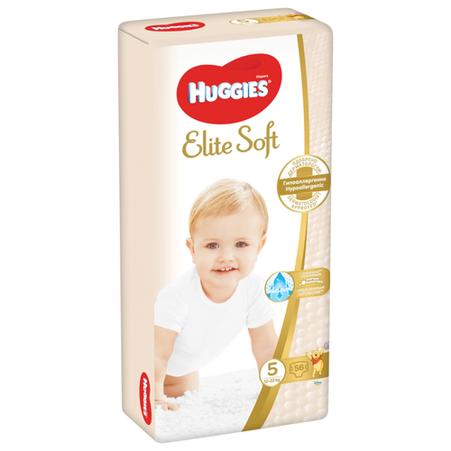 фото Huggies подгузники Elite Soft 5 (12-22 кг) 56 шт.