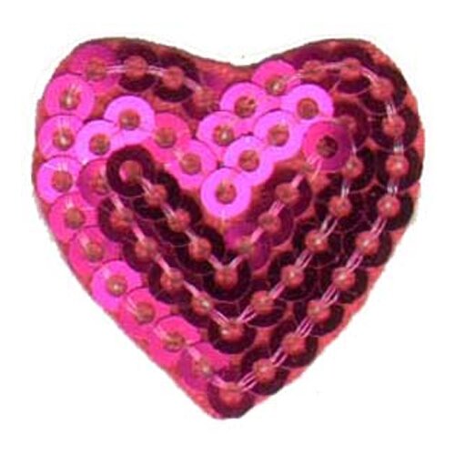 фото Термоаппликация hkm набор сердечек с паетками, 1 шт 4 х 2,5 см hkm textil
