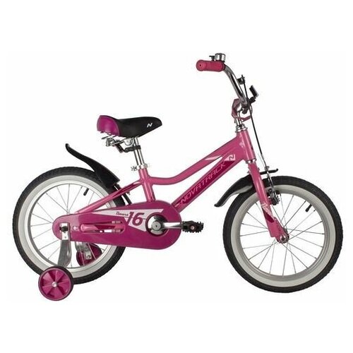 фото Велосипед детский novatrack 16"165anovara. pn22 алюм, розовый, пер. руч, зад. нож. тормоз, короткие к