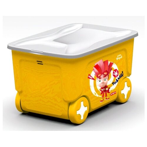 фото Детский ящик для хранения игрушек фиксики на колесах, 50 л little angel