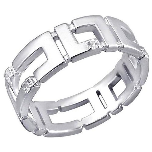 фото Эстет кольцо с 9 кристаллами swarovski из серебра 01к1511609, размер 16