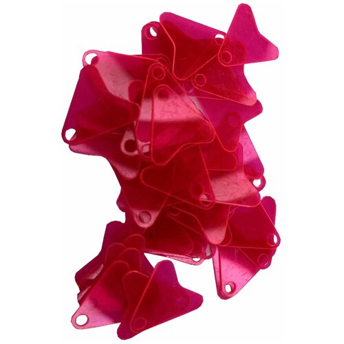 фото Пластиковый хвостик для блесен / флажок красный для рыбалки 50 шт fish raid