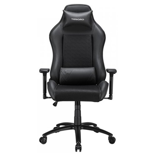 фото Компьютерное кресло tesoro alphaeon s2 игровое, обивка: искусственная кожа, цвет: черный