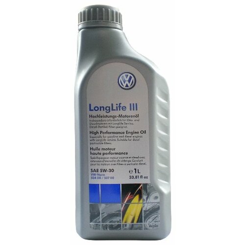 фото Синтетическое моторное масло volkswagen longlife iii 5w-30, 5 л