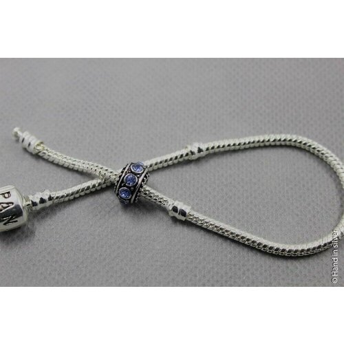 фото Handinsilver ( посеребриручку ) подвеска-шарм "шарик со стразами" голубой (1шт)
