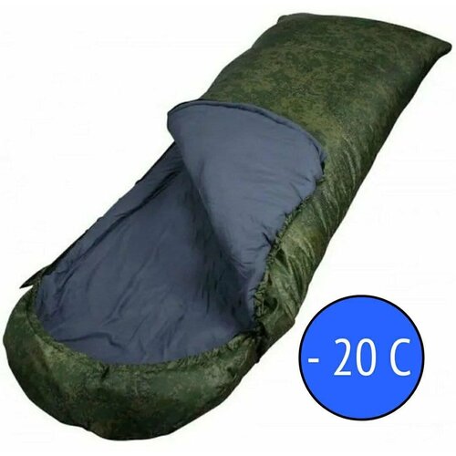 фото Спальный мешок до -20 с, спальник туристический 220 см/спальный мешок / спальный мешок-одеяло / туристический мешок / с собой/ в поход/ в палатку cosmoshop