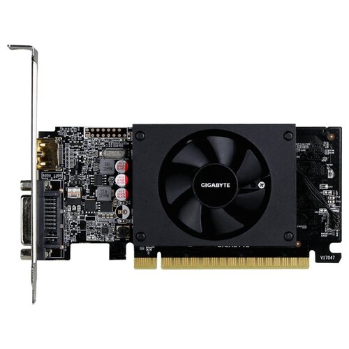 фото Видеокарта GIGABYTE GeForce GT 710 954Mhz PCI-E 2.0 2048Mb 5010Mhz 64 bit DVI HDMI HDCP