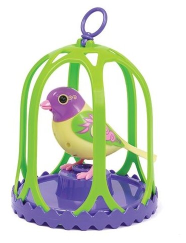 Интерактивная игрушка робот Silverlit DigiBirds с клеткой 88024 Интерактивная игрушка робот Silverlit DigiBirds с клеткой 88024