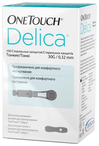 OneTouch ланцеты Delica Аксессуары для глюкометров OneTouch ланцеты Delica Аксессуары для глюкометров