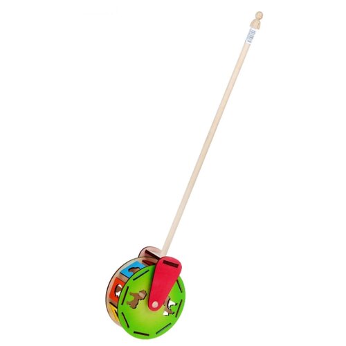 фото Каталка-игрушка Крона Барабан (213-041) со звуковыми эффектами зеленый