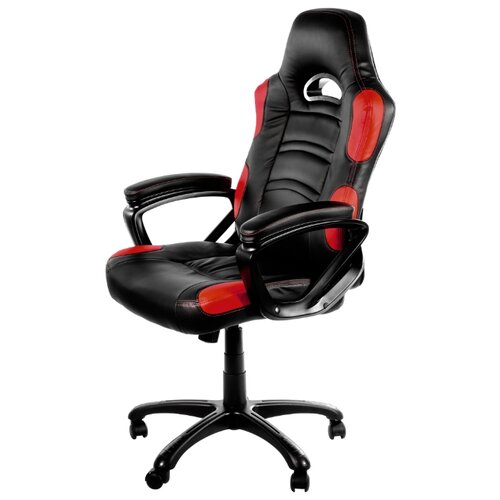 фото Компьютерное кресло arozzi enzo игровое, обивка: искусственная кожа, цвет: черный/красный