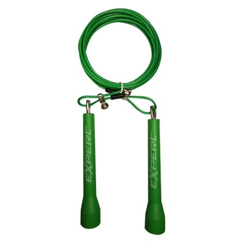 фото Скакалка скоростная expert x-rope 03b (зеленый, 85 гр, 300 см, нейлон,металл) - fight expert
