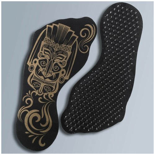 фото Доска для йоги садху с гвоздями в форме стопы маски - 3510 wood art
