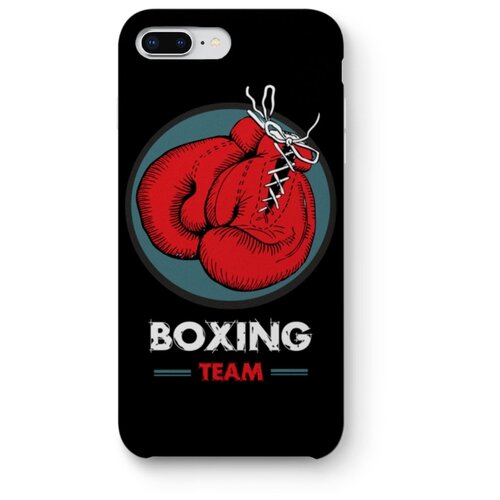 фото Чехол для iphone 8 plus "boxing team", черный exsport