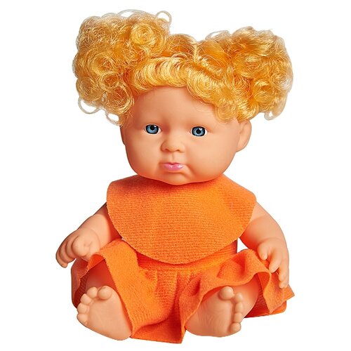 фото Кукла lovely baby в оранжевом платье с золотистыми локонами, 18.5 см, xm632/3