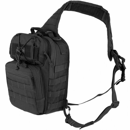 фото Тактический мужской однолямочный рюкзак maxpedition lunada gearslinger (черный)