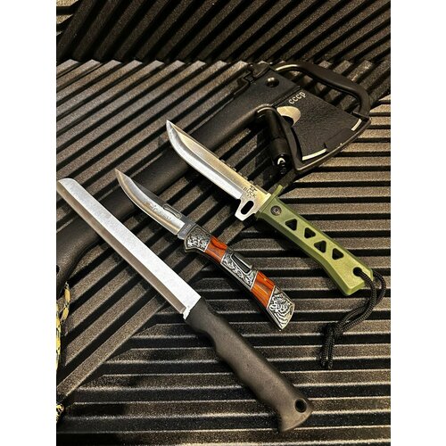 фото Туристический набор "складной нож + топор + фиксированный нож" китай