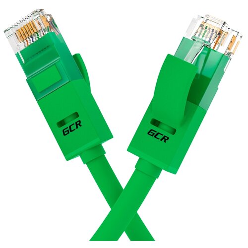 фото Кабель lan для подключения интернета gcr cat5e rj45 utp 20м патч-корд patch cord шнур провод для роутер smart tv пк зеленый литой