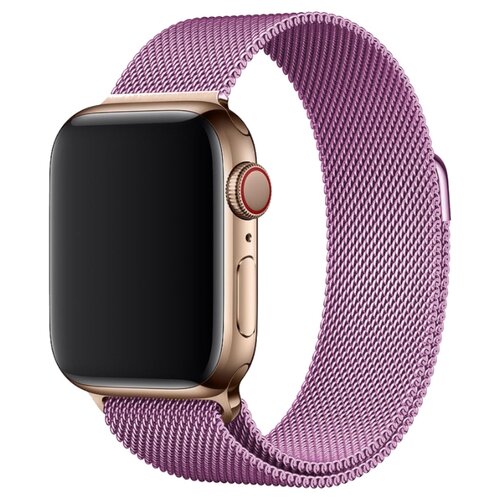 фото Металлический ремешок для часов apple watch series 1-6 и вотч se 38-40 mm миланская петля (milanese loop) фиолетовый life style