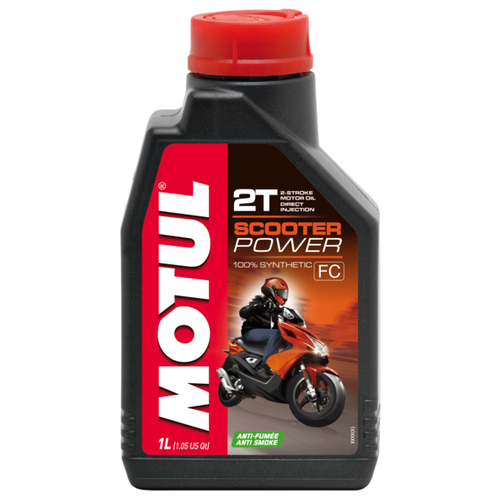 фото Моторное масло motul scooter power 2t, синтетическое, 1 л (101265)