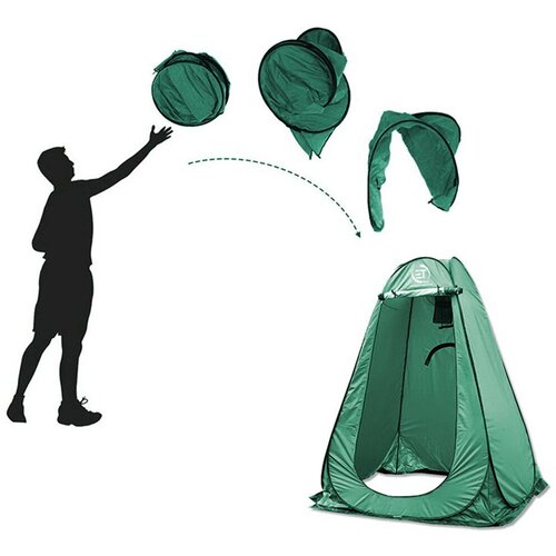 фото Увеличенная автоматическая палатка "etrend - tst" (душ / туалет / помещение для переодевания, зелёная)