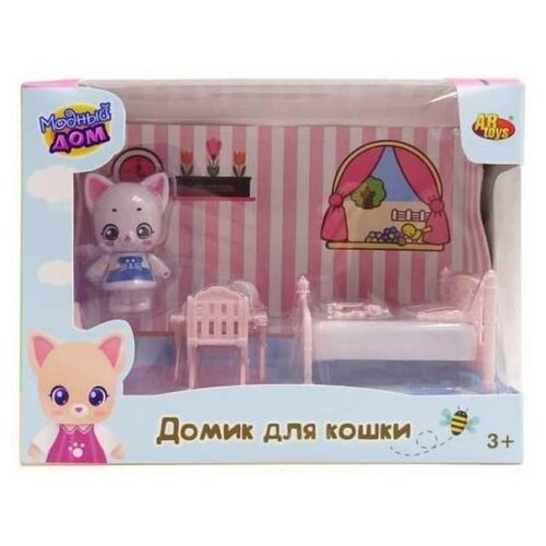 фото Игровой набор abtoys уютный дом - домик для кошки. спальня pt-01307