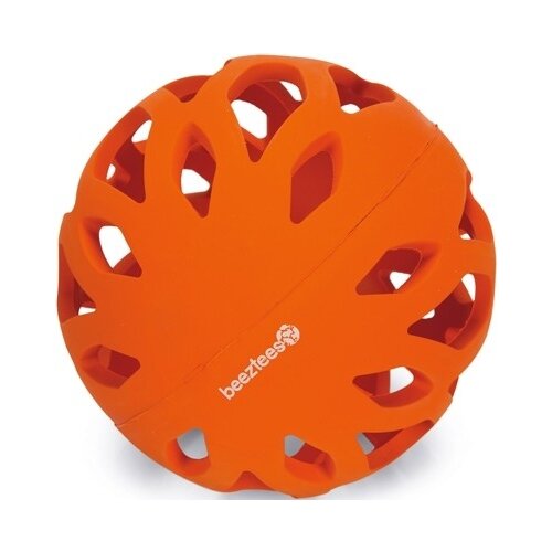 фото Игрушка для собак beeztees koko "мяч ажурный", оранжевый, 14 см