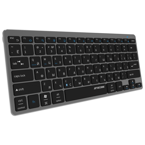 фото Ультракомпактная bluetooth-клавиатура с аккумулятором slim line k4 bt серый jet.a