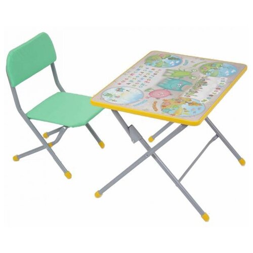 фото Комплект фея стол + стул досуг 101 монстрики 60x45 см желтый/зеленый