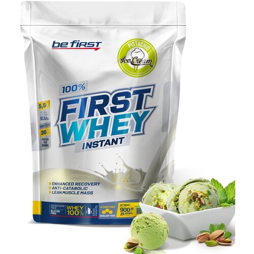 фото Протеин be first first whey instant, 900 гр., фисташковое мороженое