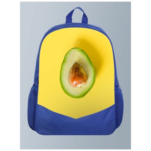 фото Голубой рюкзак с принтом овощи авокадо avocado, фрукт, овощ, - 82 brutbag