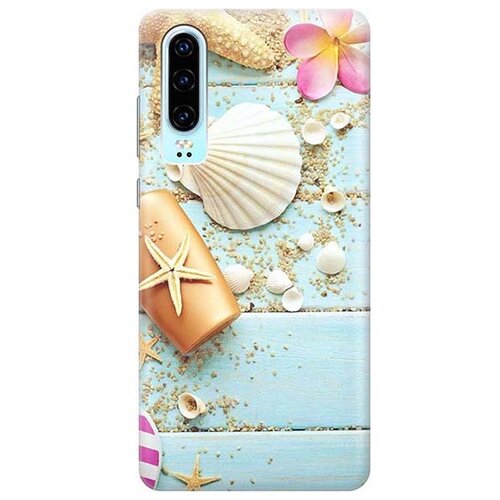 фото Re:pa чехол - накладка artcolor для huawei p30 с принтом "пляжный натюрморт"