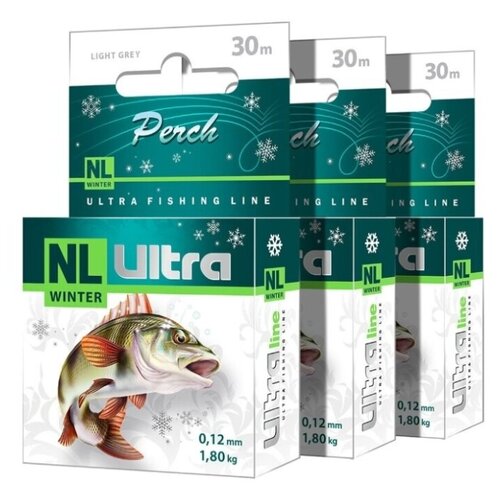фото Леска зимняя nl ultra perch (окунь) 30m aqua