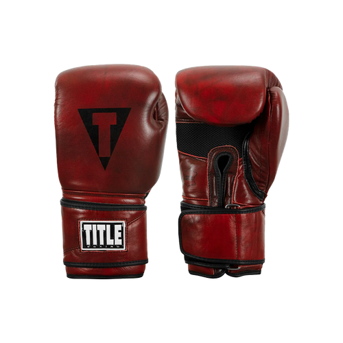 фото Боксерские перчатки title boxing blood red leather bag gloves (16 унций)