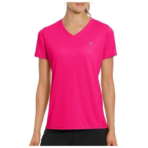 фото Champion футболка с короткими рукавами и v-образным вырезом, 154012, розовый, s