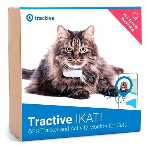 фото Tractive ikati - gps-трекер для кошек (белый/синий)