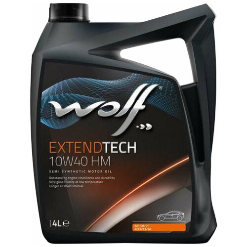 фото Полусинтетическое моторное масло wolf extendtech 10w40 hm, 4 л