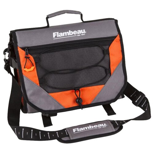 фото Сумка для рыбалки flambeau ritual 43s on-the-fly satchel 32х13.3х26 см серый/оранжевый/черный