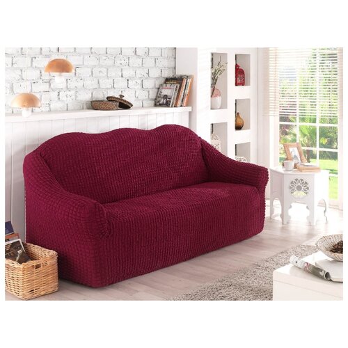 фото Karna чехол для мебели verina цвет: бордовый (двухместный)