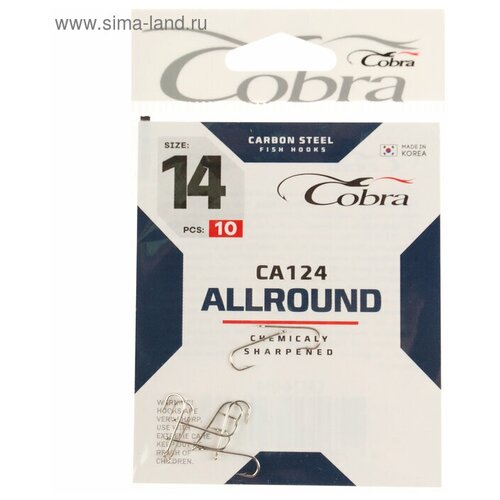 фото Cobra крючки cobra allround серия ca124 №14, 10 шт.