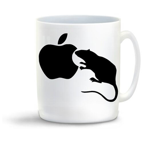 фото Кружка с приколом яблоко с мышью (apple) coolpodarok