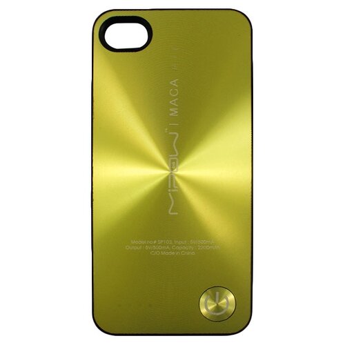 фото Чехол-аккумулятор mipow maca color power case sp103a для apple iphone 4/iphone 4s green