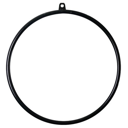 фото Металлическое кольцо для воздушной гимнастики, цвет черный, диаметр 85 см. стальной король