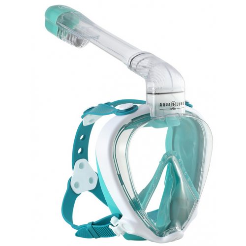 фото Полнолицевая маска aqualung aq sport smart, белый /бирюзовый размер: xs