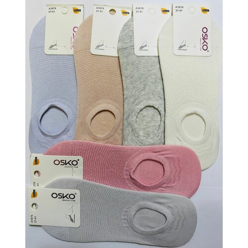 фото Osko носки женские следки с сеточкой модал нежные цвета мир носки.