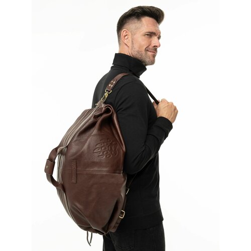 фото Сумка дорожная сумка-рюкзак великоросс, 40х60, коричневый